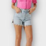 ASTR  The Label Corset Top Women's Small Pink Linen Sweetheart Neck Off Shoulder Photo 8