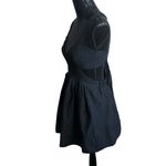 Anthropologie  Maeve Dress Size 4 Black Babydoll Cross back Tie Mini Photo 5
