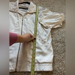 Vintage Rafael Women’s White Gold Studded Jacket Size Large Photo 4
