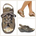Fly London Ylva Platform Sandals GUC $189 Size 39 US 8/8.5 S3533 Photo 1