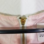 Julie Brown NYC Size 8 Blue, Gold, Stripe Nubby Knit, Sleeveless, Cutout Dress Photo 7