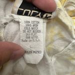 Vintage‎ LULY K New York Floral Sun Dress Pastel Yellow Garden Party Women Large White Photo 7