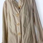 J.Crew Beige Lined Spring Jacket with Button Ruffles Detail 6 Photo 0