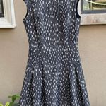 ZARA Navy And White Patterned Dress Photo 2