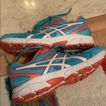 ASICS  gel contend 2 aqua & coral sneakers size 7.5 Photo 7
