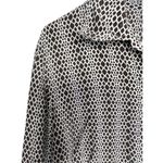 Talbots  Brown and White Geometric Silk Professional Long Sleeve Blouse Photo 1