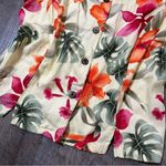 American Vintage Vintage Hawaiian Floral Hibiscus Button Vest Top Womens Size Small Photo 2