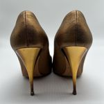 Giuseppe Zanotti  Bronze Gold Leather Crystal Embellished Pumps Heels Size 38 Photo 5