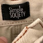 Simple Society  Y2K White Cargo Jeans Sz 5 Photo 3
