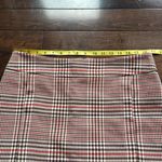 Akris Punto Beige Red Green Plaid Skirt Above knee Size 10 Pleats Designer NWOT Photo 5