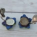 Green & Blue Butterfly Clip On Earrings Photo 5