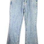Princess Polly  XX Light Wash Flare Jeans‎ Raw Hem Women's Size 4 Denim Photo 0