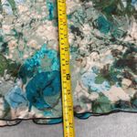 A Byer A.Byer Y2K Satiny Women's XL Sleeveless Asymmetric Ruffle Blue Green Top Blouse Photo 5