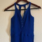 Free People NWOT Happiness Runs Ribbed Henley Onsie in Royal Blue Size M / L Photo 4