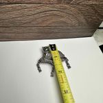 Avon Kitty Cat On Tasseled Pillow Charms Brooch Pin Green Rhinestone Silver Photo 4