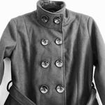 Outer Edge Peacoat Jacket L NWT Thick Knit Black Waist Tie Warm Winter Cozy Fall Size L Photo 2