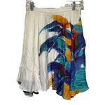 Elle sasson asymmetrical pleated Macaw parrot birds skirt Size 6 Photo 2