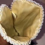 Vintage Beaded Sequin Floral Eyeglasses Case White Photo 3