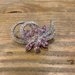 Adrian Buckley NIB  England Jewellery Pink Flower Brooch Photo 0