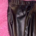 These Three Boutique Zipper Hem Faux Leather Pants - Black Photo 2