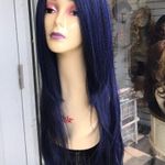 Wig Blue swisslace Lacefront Long Layers Wig 2020 Photo 0