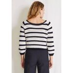Apiece Apart SARI CROCHET Cropped Sweater Size 2X XXL Nautical Photo 2