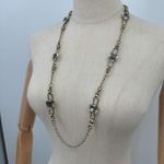 Dana Buchman Necklace Gold Tone Rhinestone Station Layering Piece Toggle Clasp Photo 6