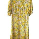Faithfull the Brand  Jean-Marie Yellow Floral Midi Dress Size 6/M Photo 0