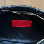 Valentino Garavani  Black Python Snake Bow Zip Top Clutch Photo 5