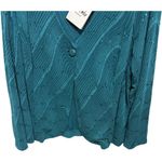 Bob Mackie Vintage  Wearable Art Sequin Shimmer Wave Button Jacket NWT Size 2X Photo 2