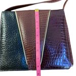 80s Vintage Color block cross body rectangle maroon, green and brown Photo 9