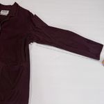 Flax  Burgundy Cotton Button Up Blazer Size SMALL Pockets Photo 7