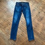 AGOLDE  dark wash distressed stretchy Chloe low rise 24 jeans Photo 2