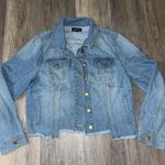 Mod X Denim Jacket with Sequin Lip Design on Back Photo 0