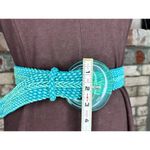Coldwater Creek  belt rope braided boho blue lucite buckle Photo 1