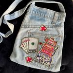 Handmade Upcylcled Denim Jeans Las Vegas Purse Blue Photo 4