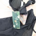 Blooming Jelly NWT Womens Bikini Set Size L Black Knit High Waist Beach Swimwear Photo 2