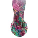 David's Bridal David’s Bridal Pink Floral Watercolor Mermaid Prom Dress Back Detail Size 1/2 Photo 9