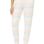 P.J. Salvage Womens Button Up Babe Banded Pants Joggers Striped Colorful XS Photo 0