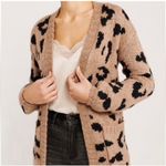 Abercrombie & Fitch  Leopard Cheetah Print Open Knit Cardigan Sweater Small Photo 0