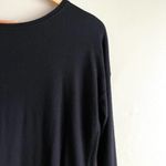 Vince . Cashmere Blend Drop Shoulder Long Sleeve Knit Top in Black, Size XS Photo 3