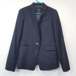 J.Crew Black Wool Blend Regent Blazer Stand Up Collar Photo 2