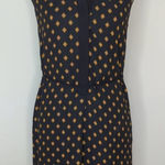 H&M Womens Shirt Dress Diamond Print Button Tie Waist Sleeveless Black Size 4 Photo 0