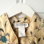 Natori Vintage Satin Yellow Floral Full Zip Sleepwear Kaftan Nightgown Small Photo 3