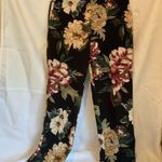 Vintage Y2K 90s Chapter One Black Flowered Pants Women’s Small Photo 8