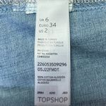 Topshop Moto Blue Chambray Button Down Long Sleeve Denim Jeans Shirt Jacket Sz 2 Photo 3