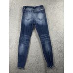 Kancan Jeans Women 7/27 Mid Rise Skinny Distressed Dark Wash Denim Pants Blue Photo 1