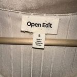 Open Edit Ribbed Top Womens Sz S Beige Stretch Lace Photo 3