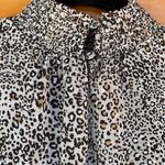 1. State Women's Black & White Leopard Print Mock Neck Tiered Mini Dress Size S Photo 7