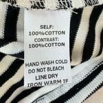 Mittoshop NEW Black & White Striped 100% Cotton Balloon Bubble Sleeve Top Size L Photo 15